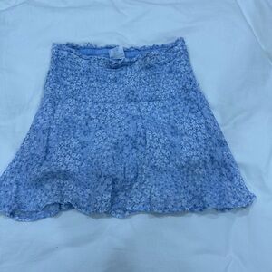 Abercrombie & Fitch Blue Floral A-Line Skirt